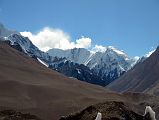 02 P6648 On Left, K2 In The Clouds And Kharut III On Right From Gasherbrum North Glacier In China 